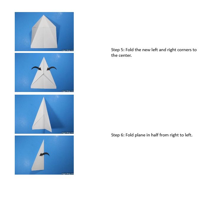 Focus Foundation dart origami airplane step 5